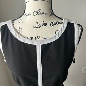 Calvin Klein Black and White Graphic Dress